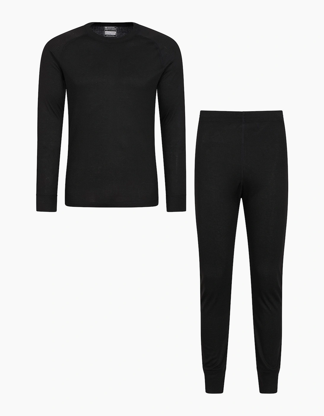 Mountain Warehouse Men's Black Talus Thermal Base Layer Set - Size: 3XL