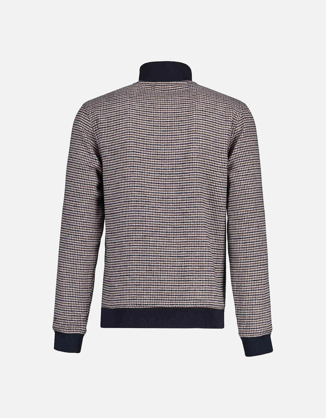 Blanchy Houndstooth Track Jacket -  Pelican / Martime Blue / Cappucchino