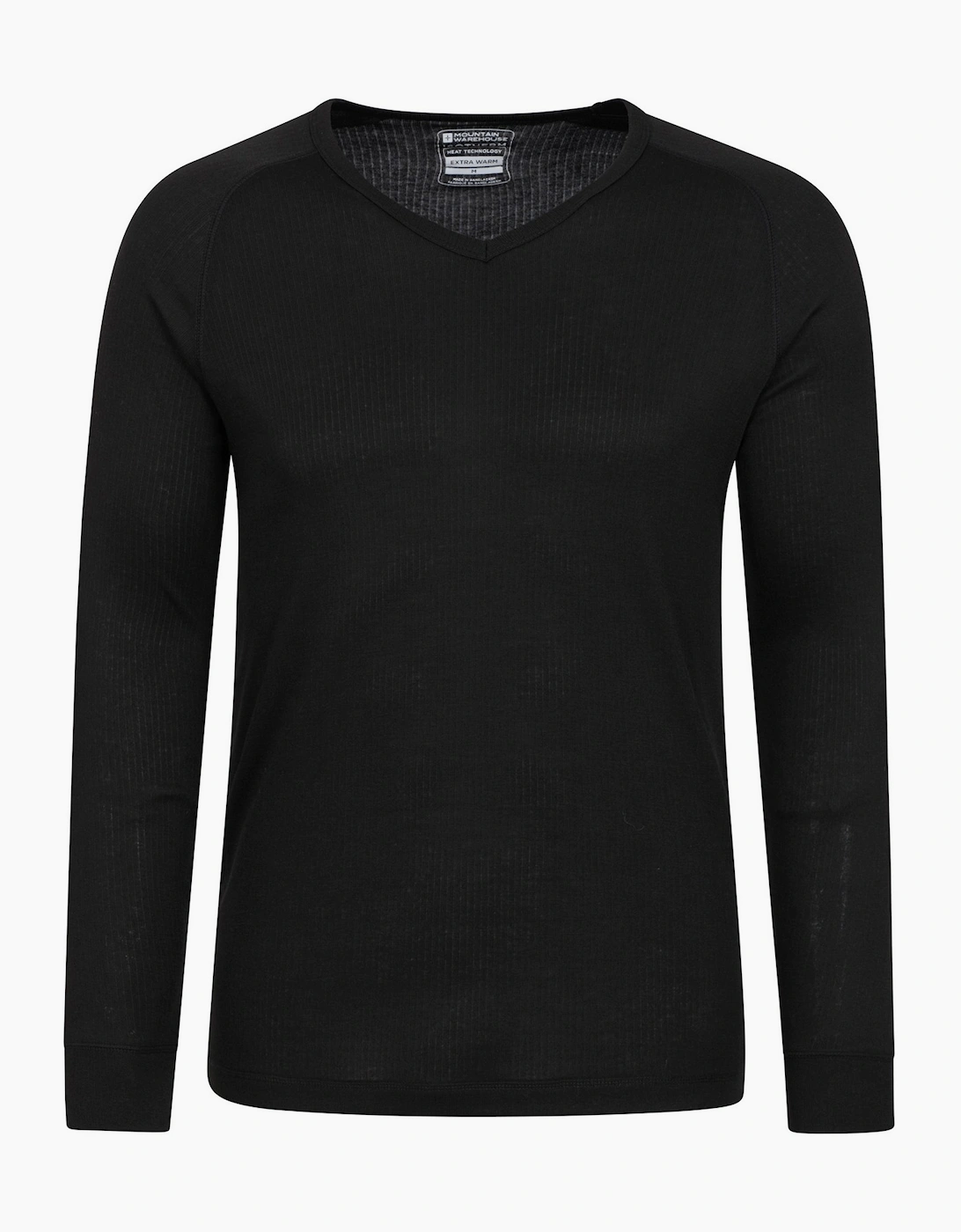 Mountain Warehouse Men's Black Talus V Neck Thermal Top - Size: 4XL
