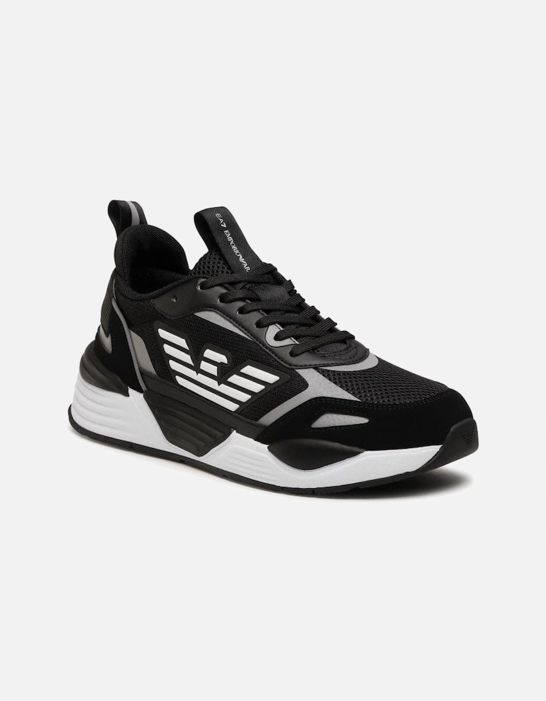 Ace Runner Mens Black/Silver Trainers, 4 of 3