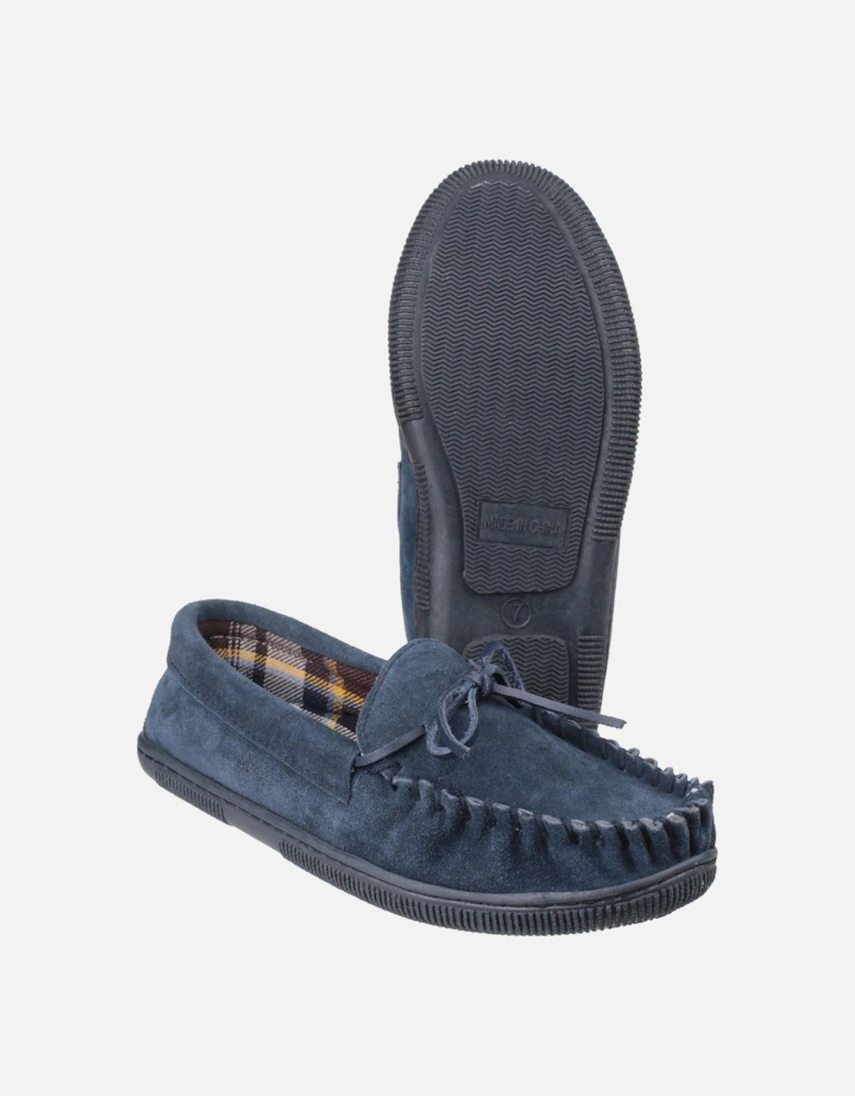 Alberta Suede Men's Navy Slippers