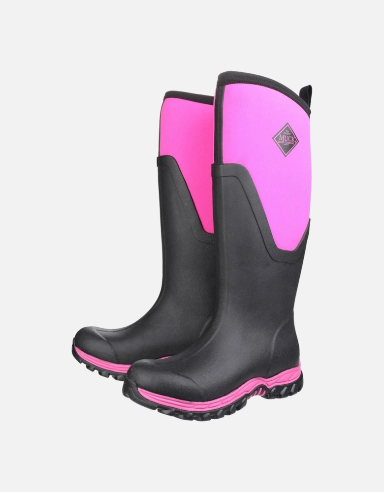 Muck Boots Arctic Sport II Tall Rubber Black/Pink Wellington Boots