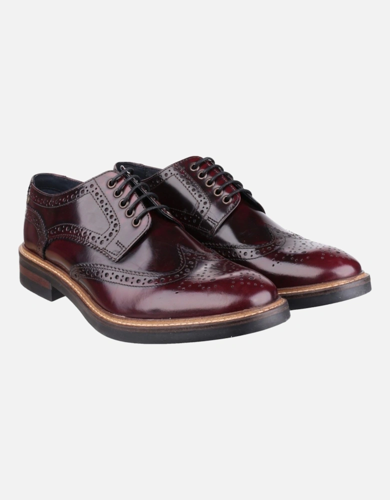 London Woburn Leather Men's Bordo Brogues Shoes