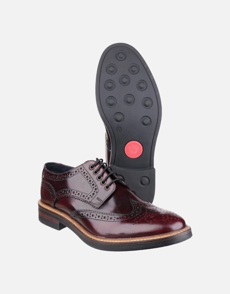 London Woburn Leather Men's Bordo Brogues Shoes