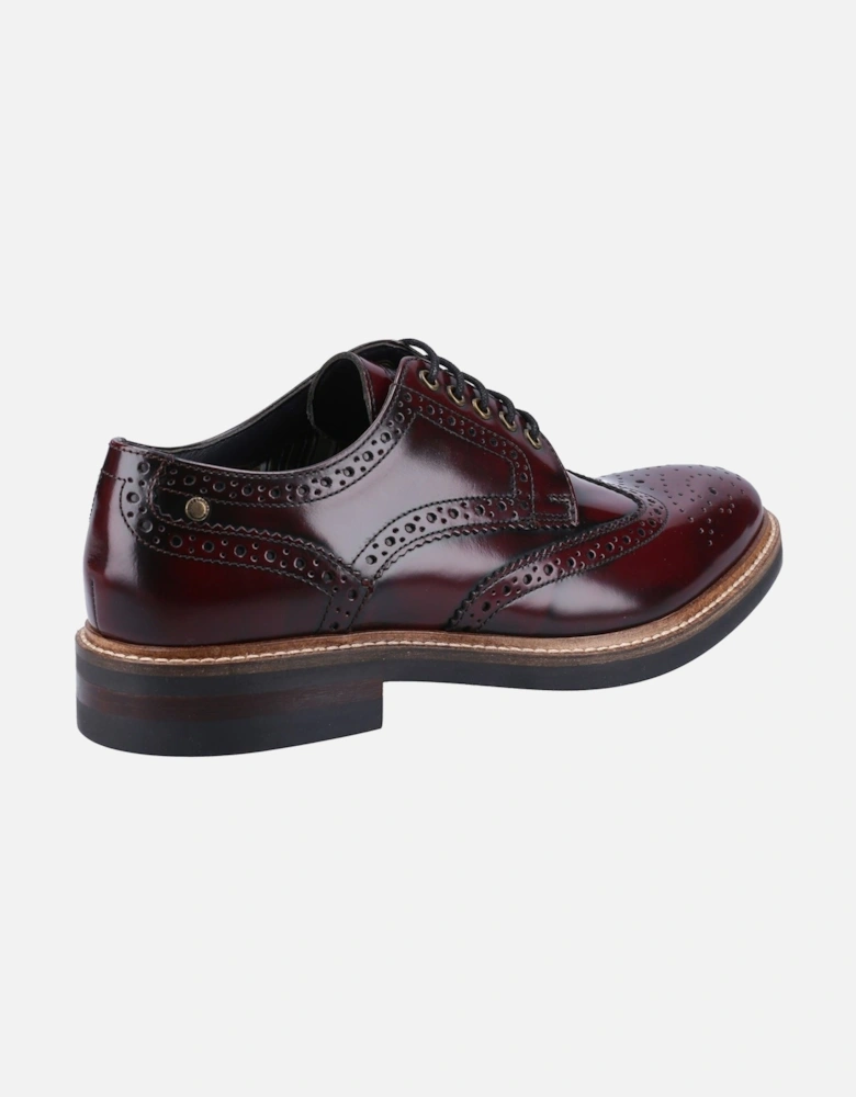 London Woburn Leather Men's Bordo Brogues Shoes