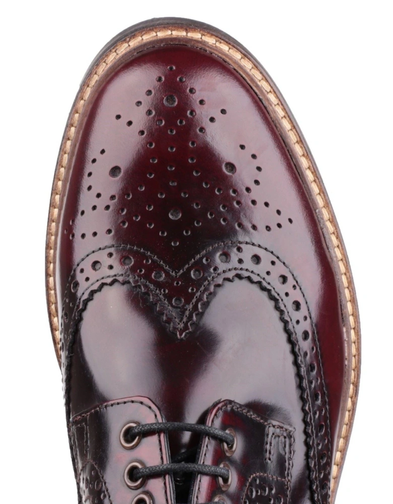 London Woburn Leather Men's Bordo Brogues Shoes