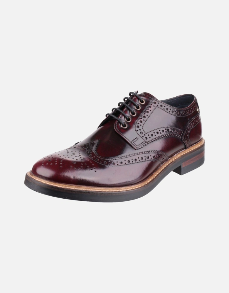 London Woburn Leather Men's Bordo Brogues Shoes