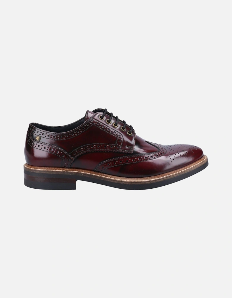 London Woburn Leather Men's Bordo Brogues Shoes