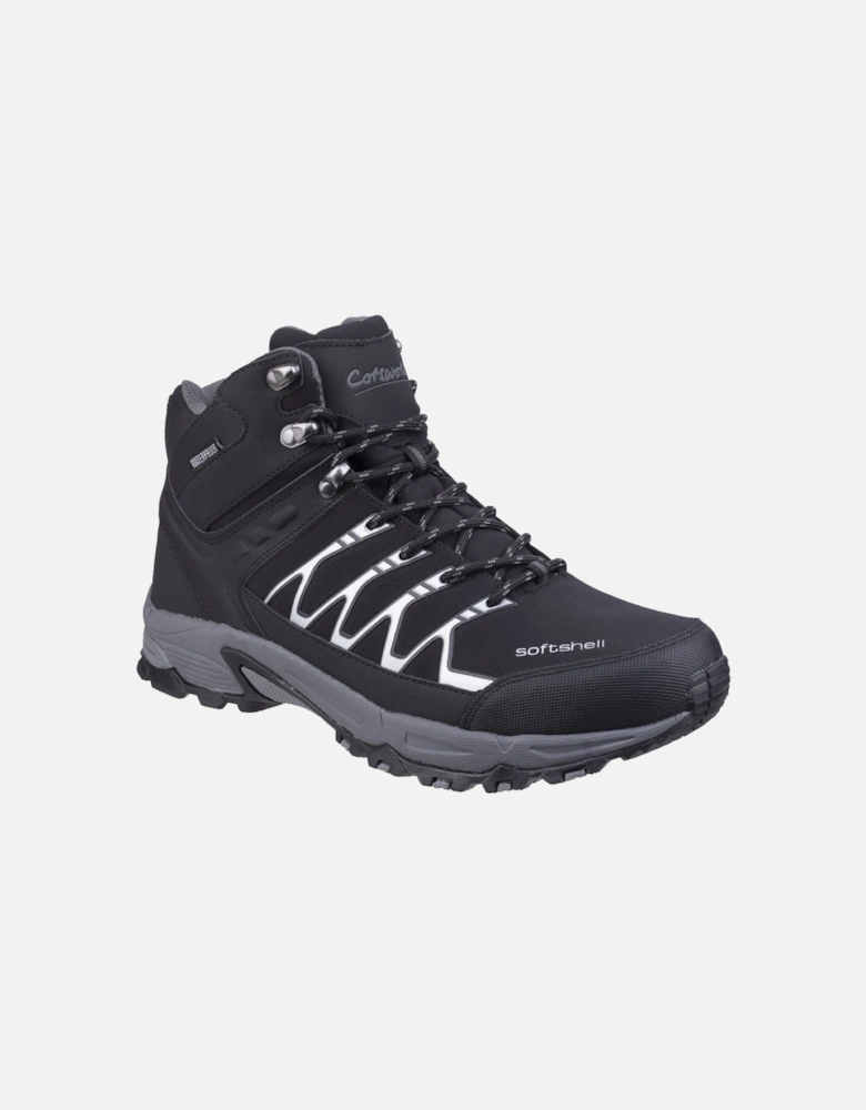 Abbeydale Mid Softshell & PU Men's Black/Grey Hiking Boots