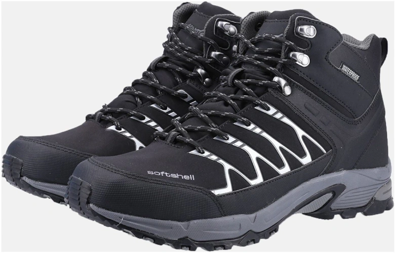 Abbeydale Mid Softshell & PU Men's Black/Grey Hiking Boots