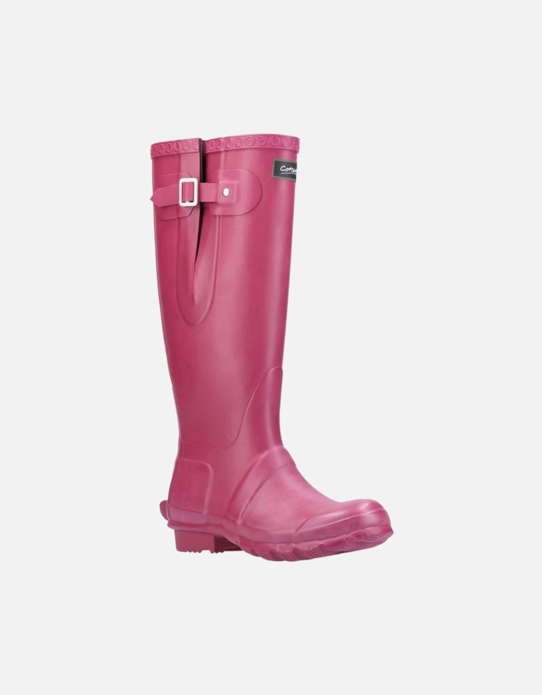 model Windsor Tall Wellington Boot Female in Berry