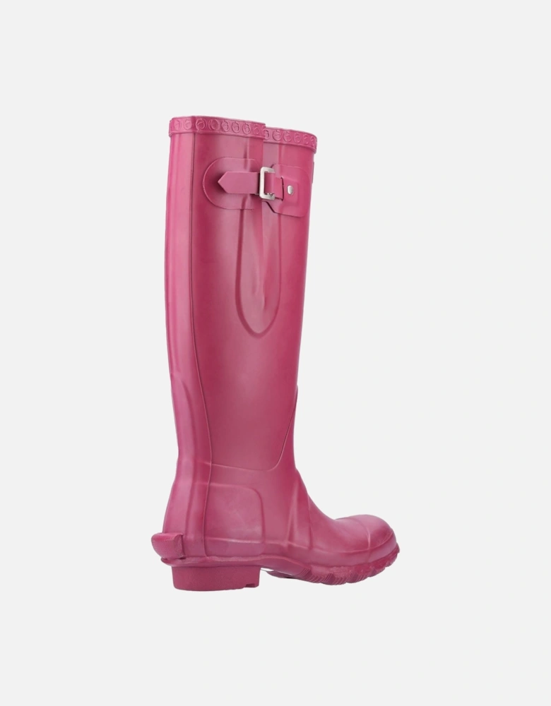 model Windsor Tall Wellington Boot Female in Berry