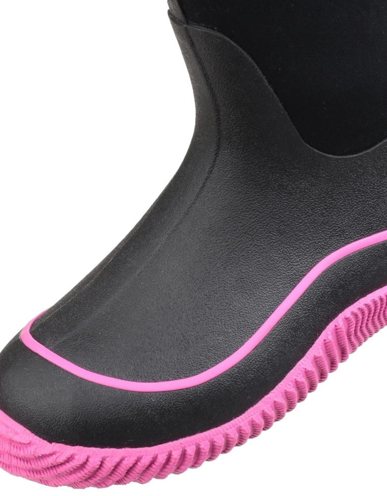 Muck Boots Hale Rubber Black/Pink Wellington Boots