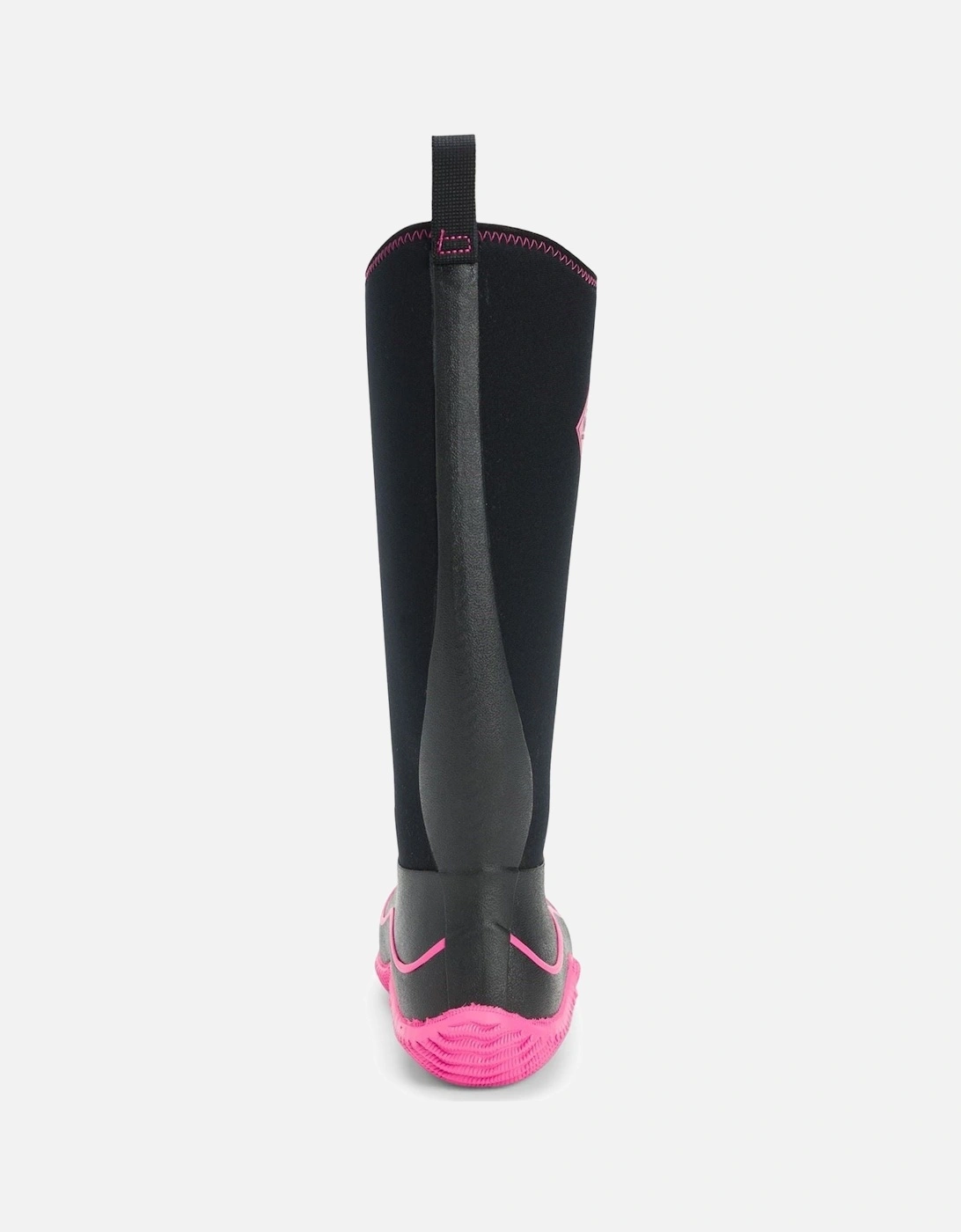 Muck Boots model Hale Pull On Wellington Boot Female in Black/Pink