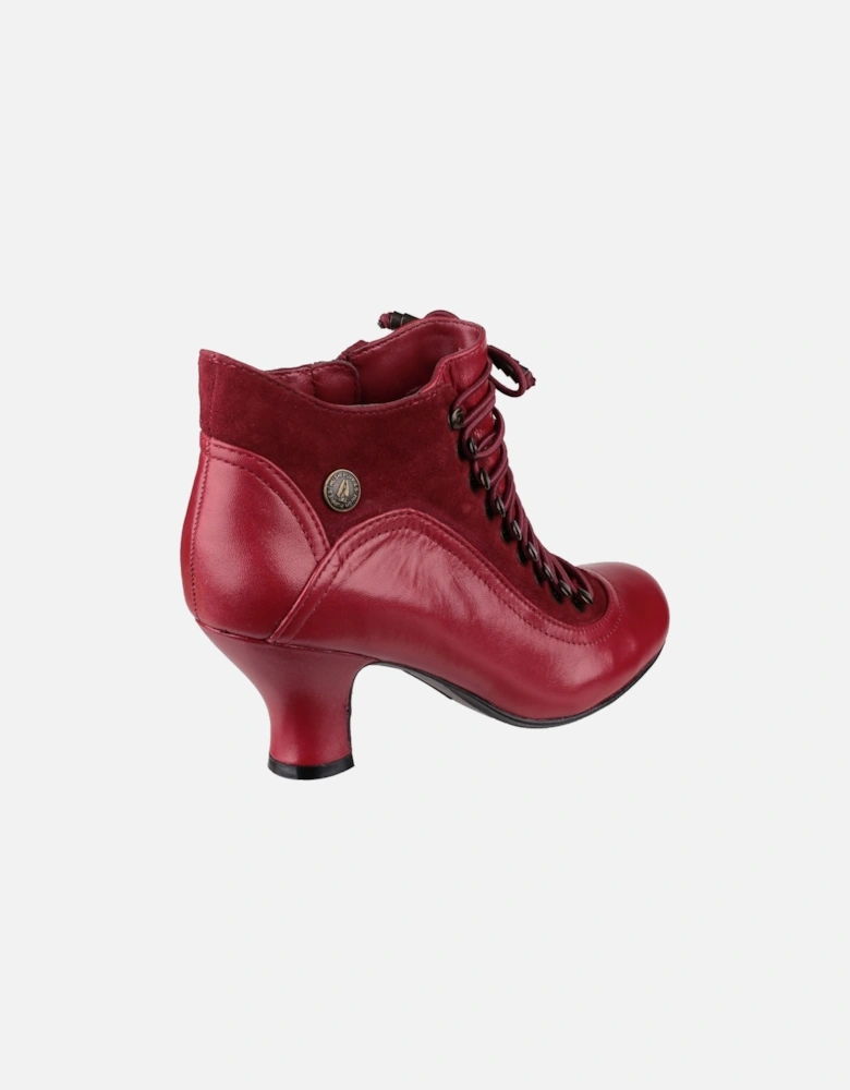 Vivianna Leather Women's Red Boots