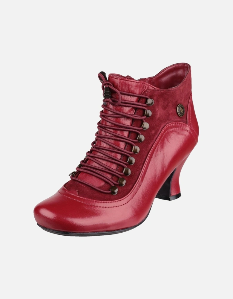 Vivianna Leather Women's Red Boots