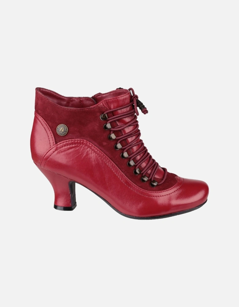 Vivianna Leather Women's Red Boots