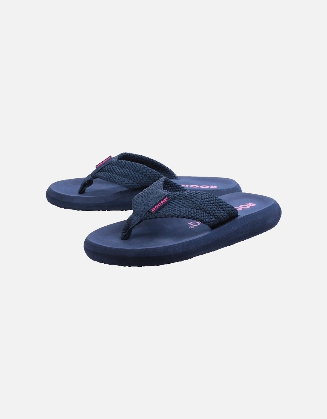 Sunset Webbing Women's Navy Flip Flops