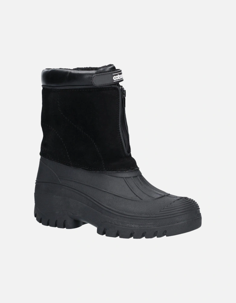 Venture Synthetic Black Wellington Boots