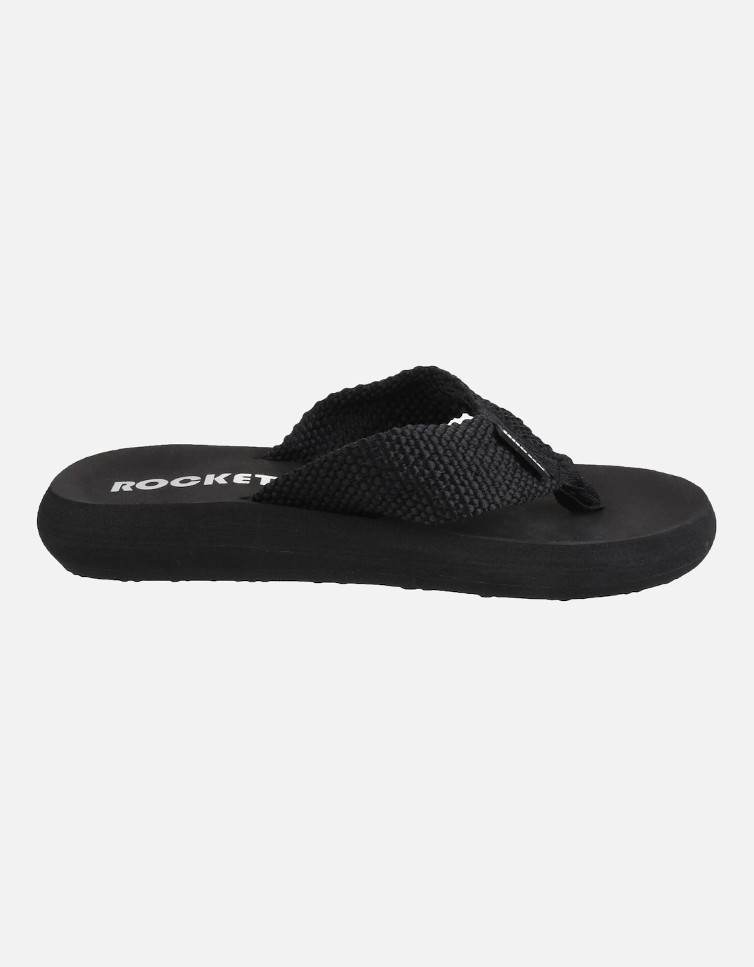 model Sunset Webbing Flip Flop Female in Black