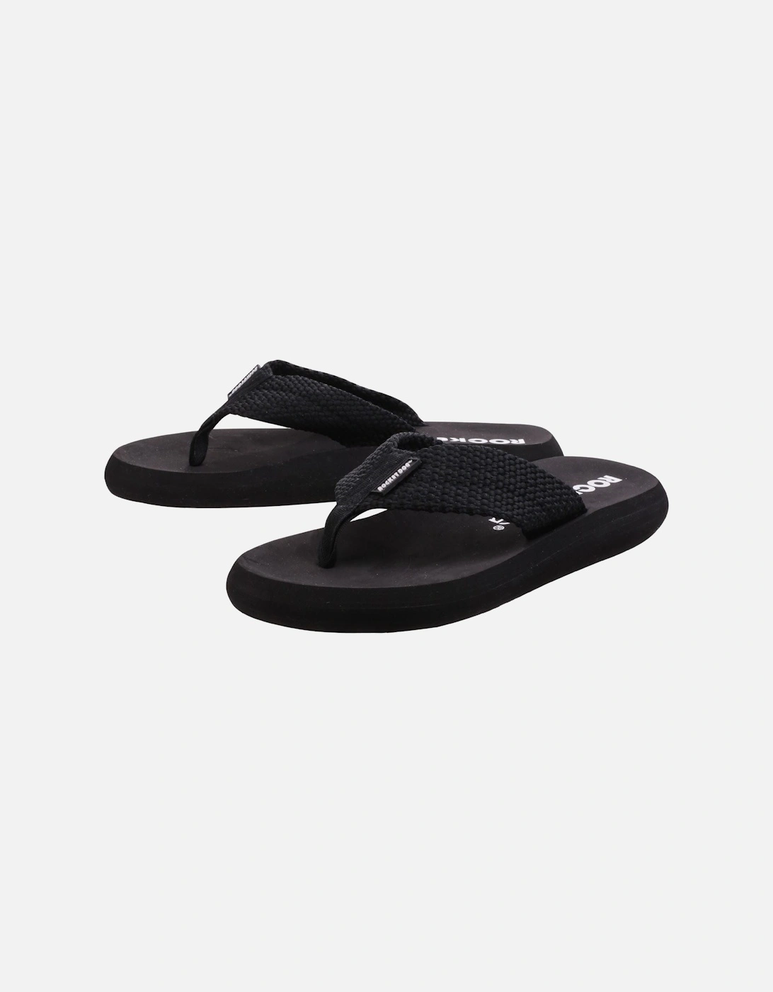 model Sunset Webbing Flip Flop Female in Black