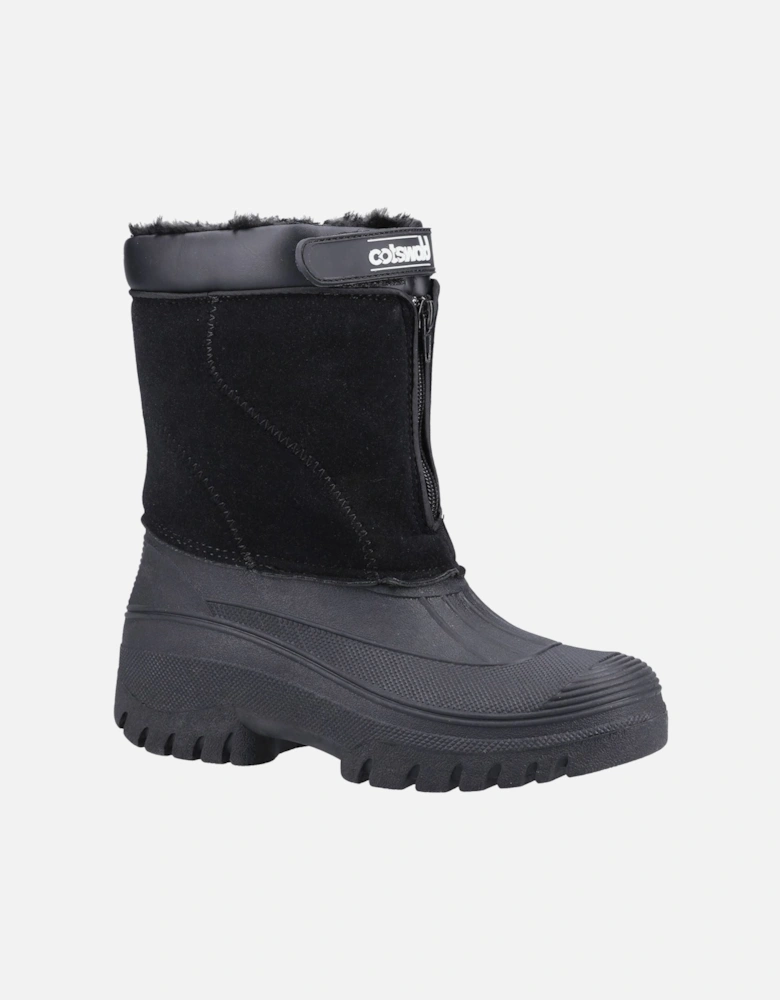 Venture Synthetic Black Wellington Boots