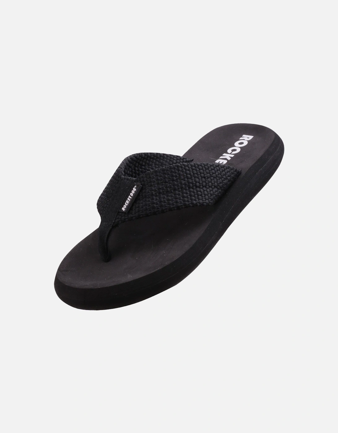 model Sunset Webbing Flip Flop Female in Black