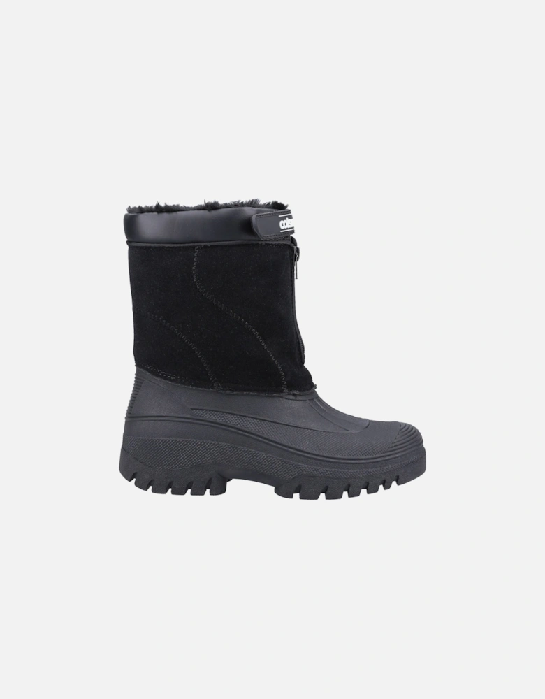 Venture Synthetic Black Wellington Boots