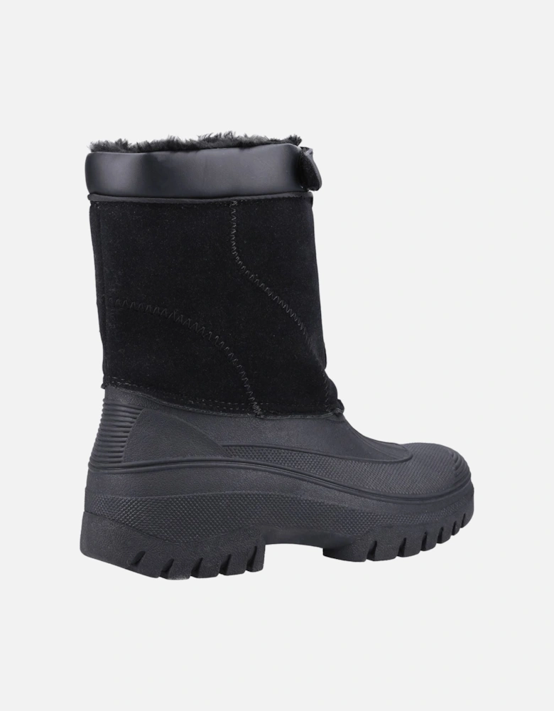 Venture Synthetic Black Wellington Boots