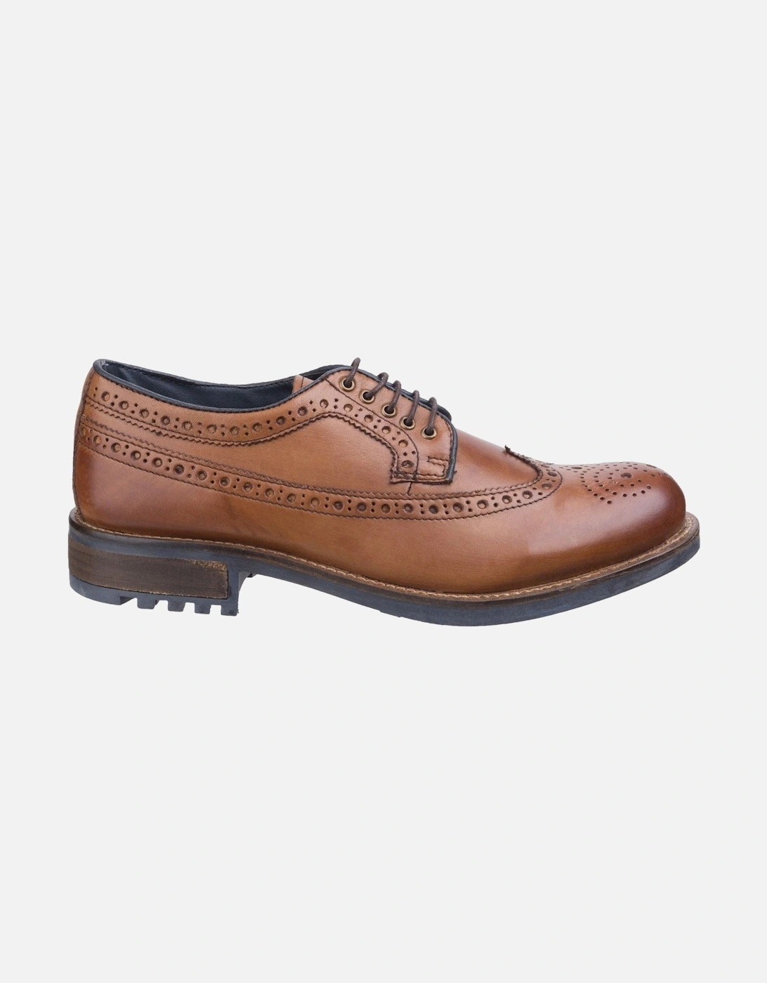 Poplar Leather Men's Tan Brogues Shoes