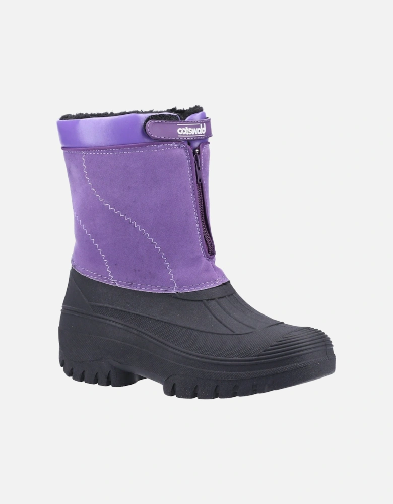 Venture Synthetic Purple Wellington Boots