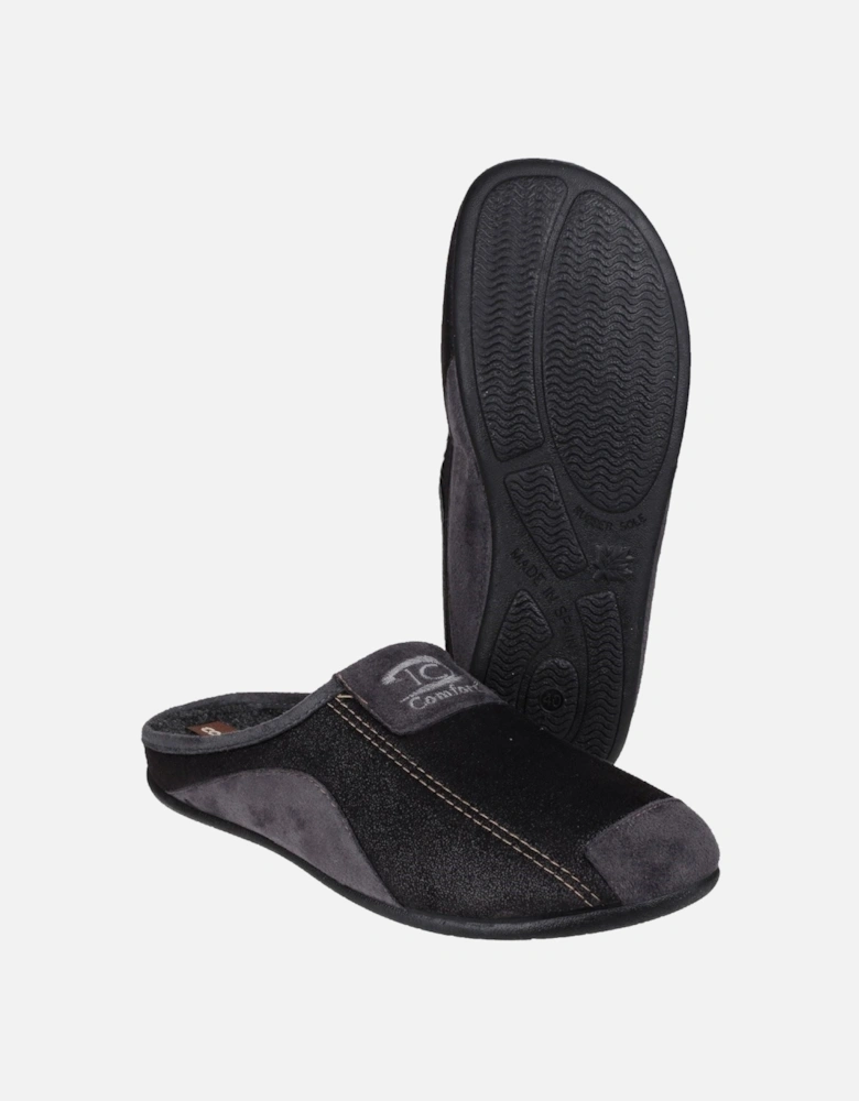 Westwell Textile Men's Black Slippers