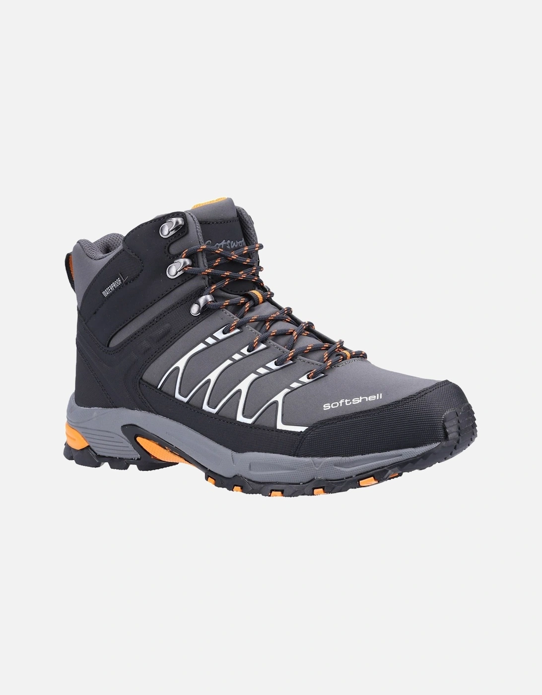 Abbeydale Mid Softshell & PU Men's Grey/Orange Hiking Boots