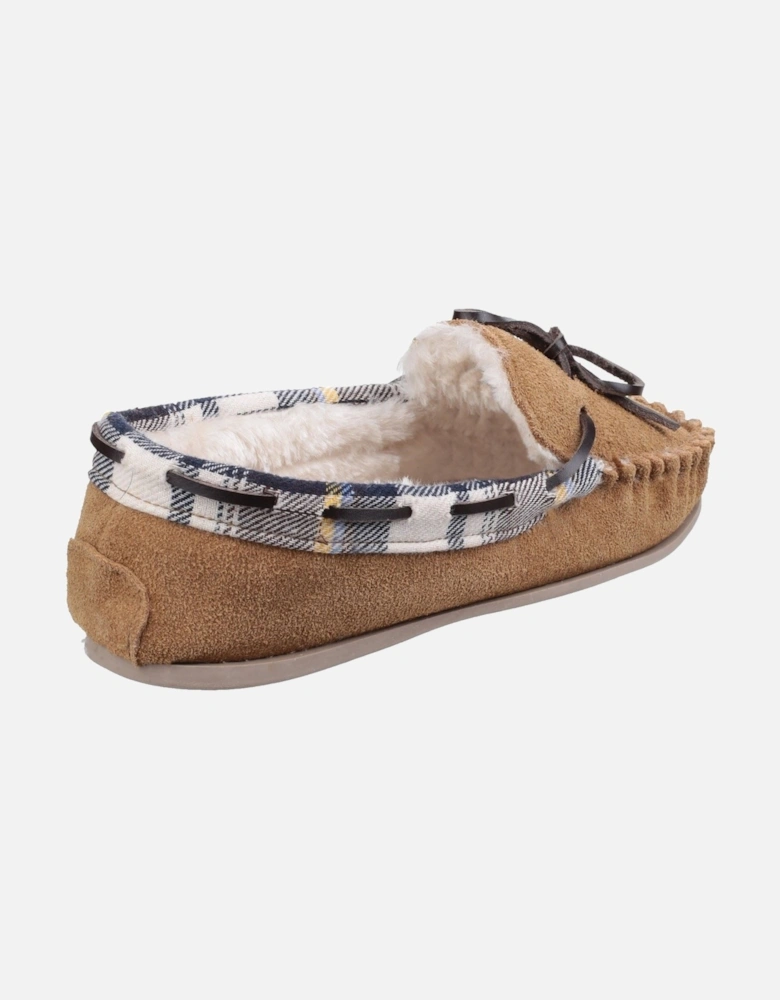 model Kilkenny Moccasin Slipper Female in Tan