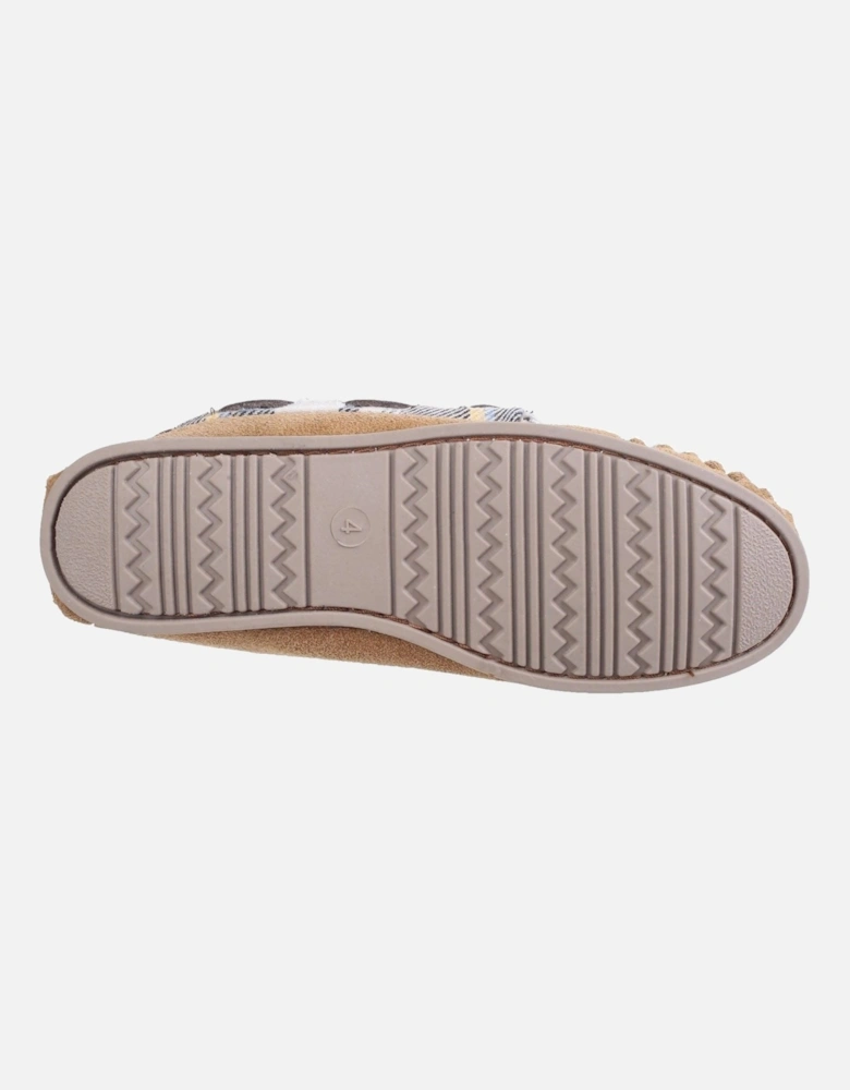 model Kilkenny Moccasin Slipper Female in Tan