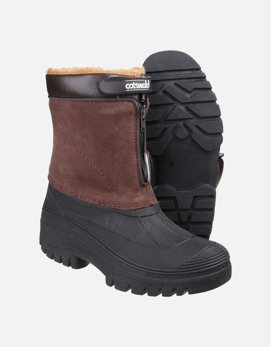 Venture Synthetic Brown Wellington Boots