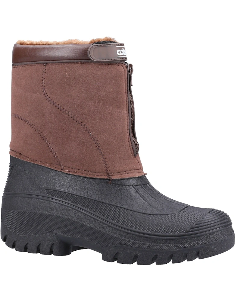 Venture Synthetic Brown Wellington Boots