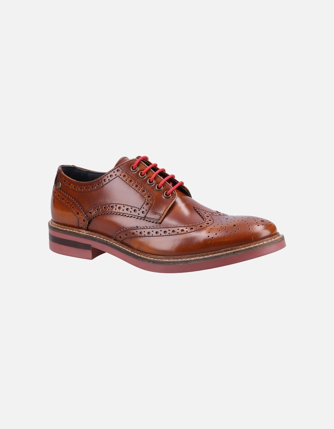 London Woburn Leather Men's Tan Brogues Shoes, 10 of 9