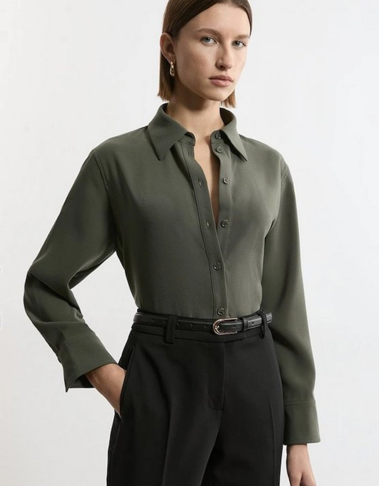 Tailored Crepe Essential Shirt