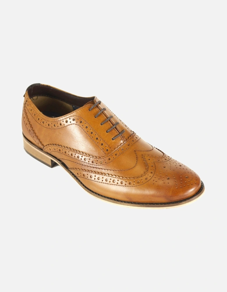 Diego Brogue Shoes - Tan