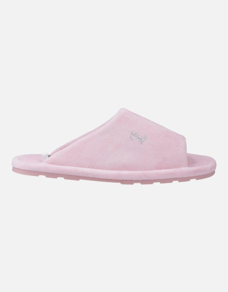 Vivien Velour Padded Slipper - Pink