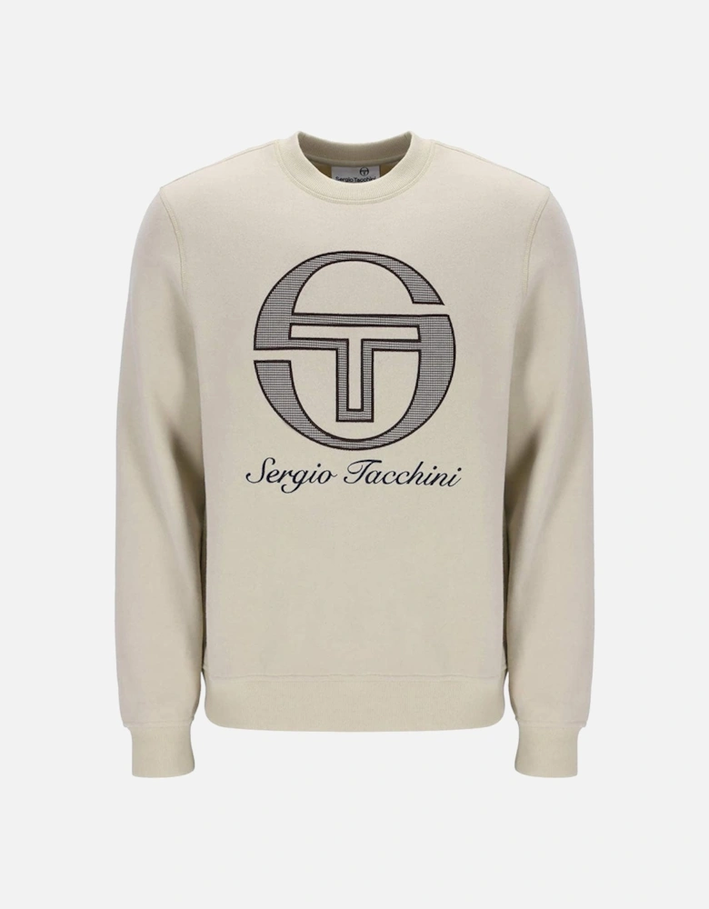 Crochet Logo Sweat Jumper - Pelican Beige