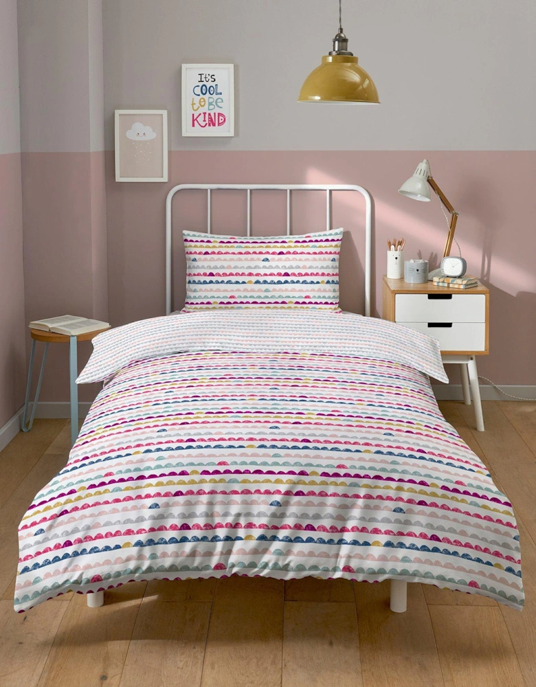 Mini Scandi Waves Duvet Cover Set - Multi