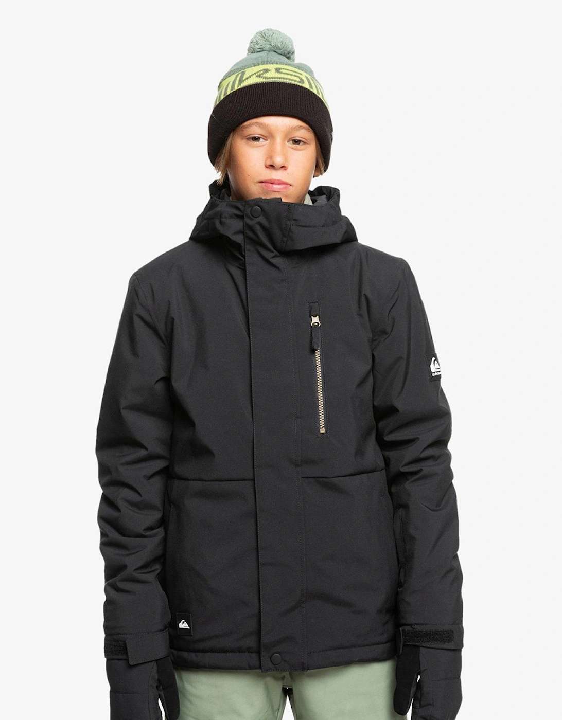 Boys' Mission Solid Ski Jacket - Black, 6 of 5