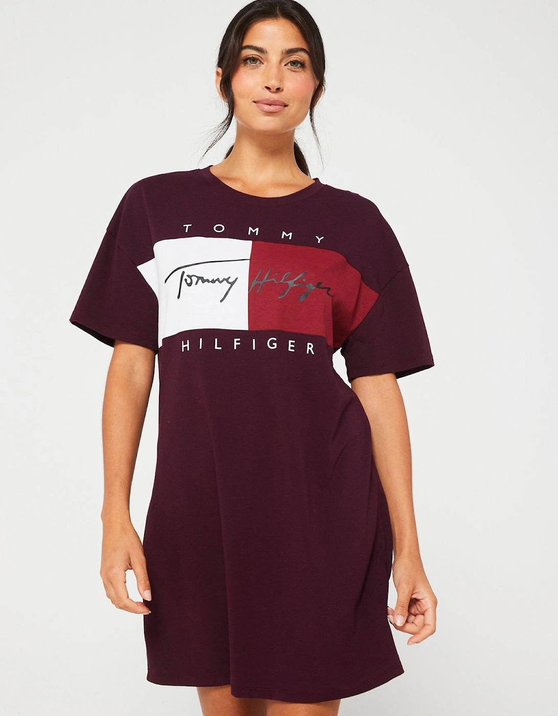 T-shirt Logo Nightdress - Red, 6 of 5