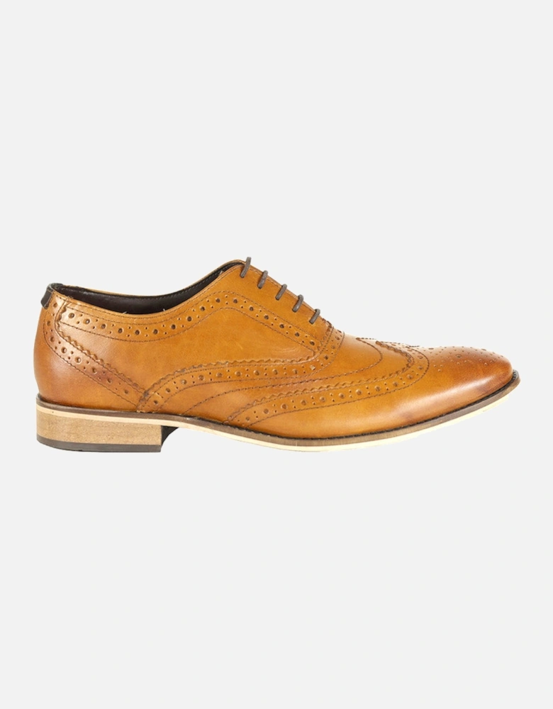 Diego Brogue Shoes - Tan