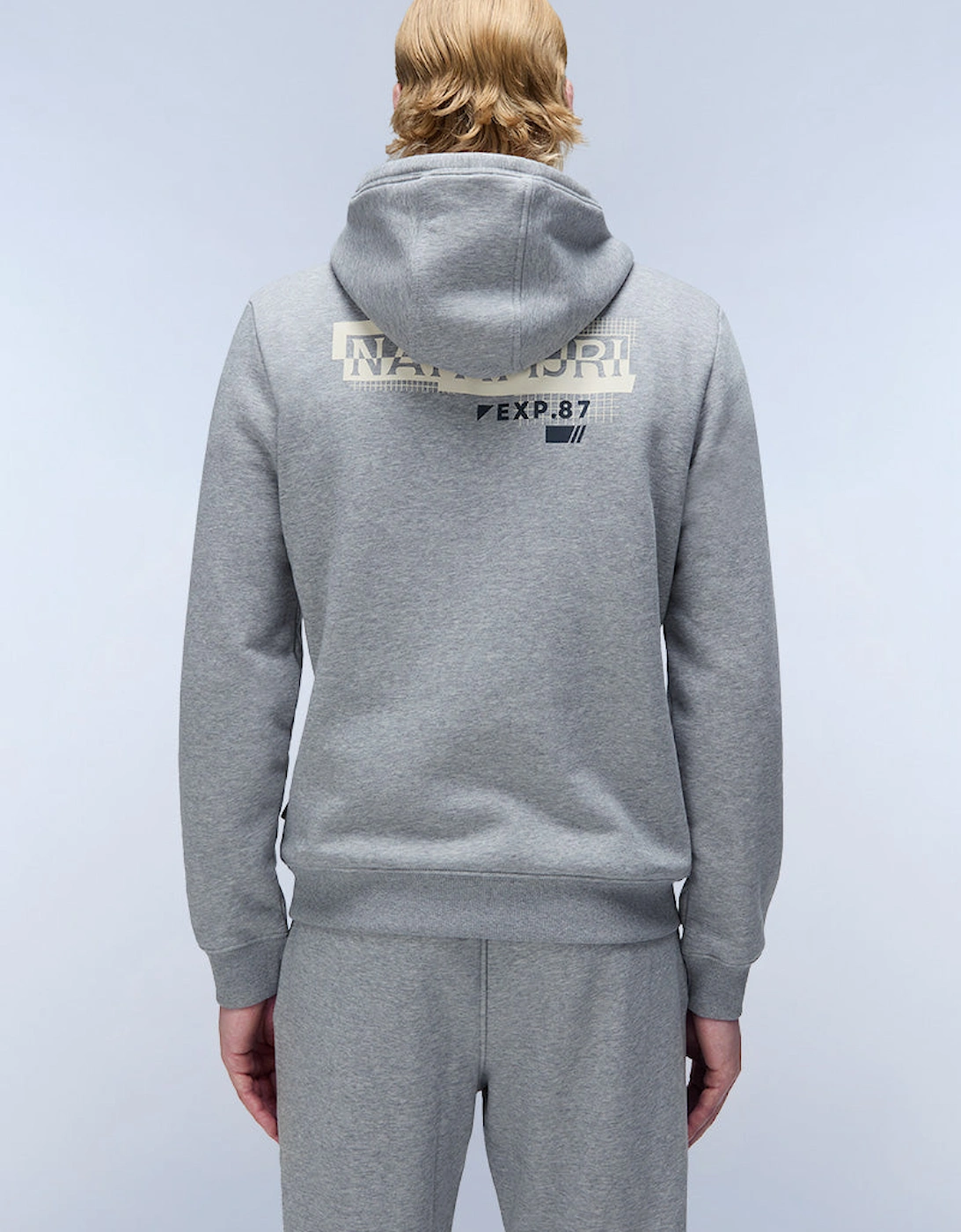 Mens NAPAPIJRI B-Fornet Hoodie - Med Grey - Size: LARGE