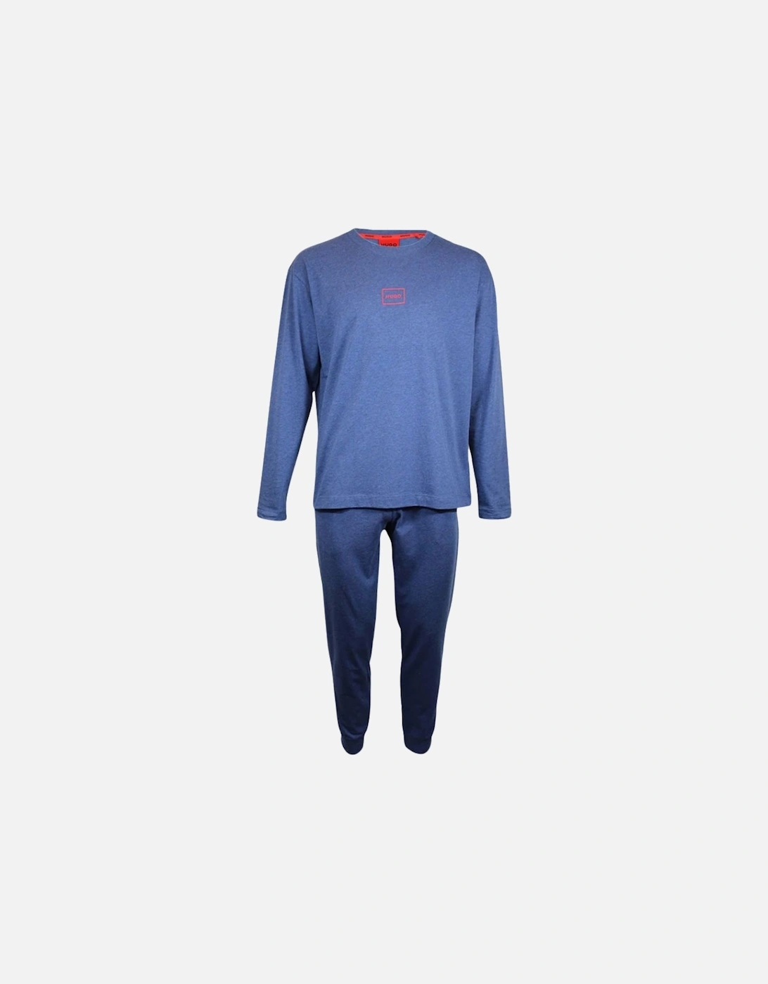 Laze Relaxed-Fit Jersey Loungewear Set, Marl Blue, 9 of 8