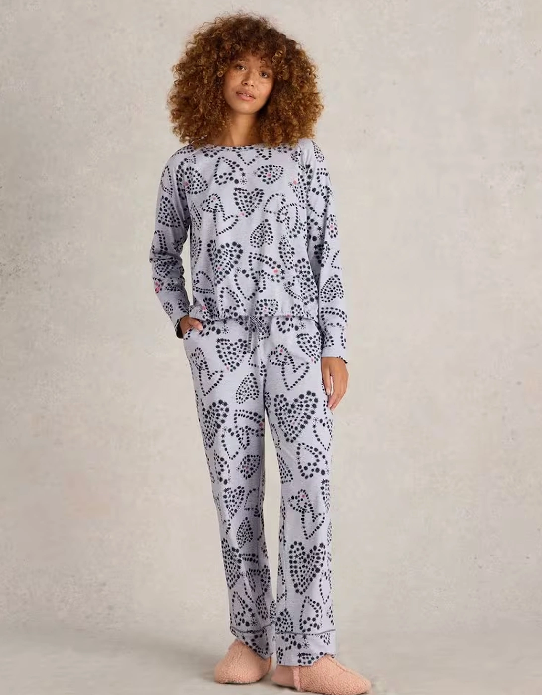 Women's Fern Jersey PJ Bottom Grey Print