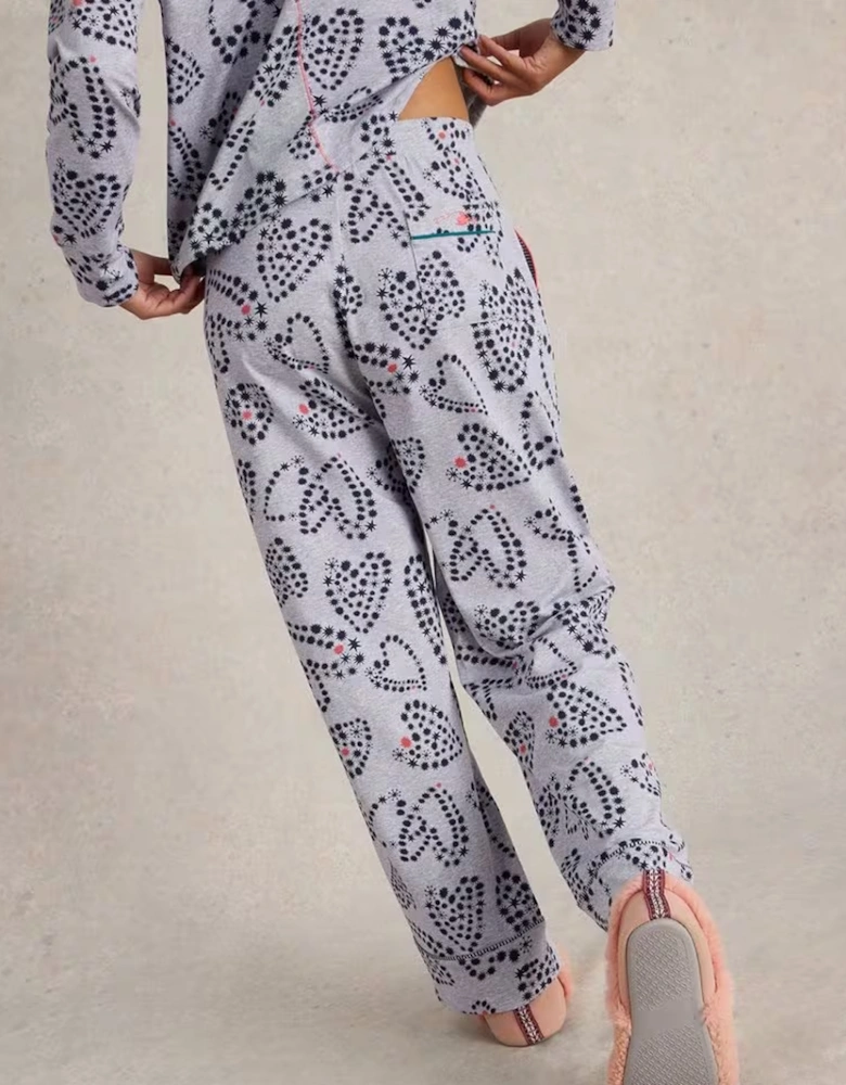 Women's Fern Jersey PJ Bottom Grey Print